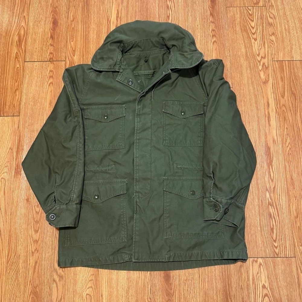 Military Men's Jacket Hooded OG-107 Wind Resistant Sateen Vietnam